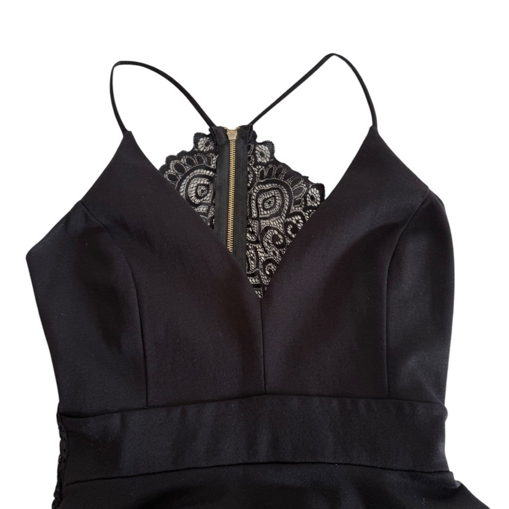 Windsor Holiday Black Lace Zip Back Spaghetti Strap Dress NWT - Picture 5 of 11